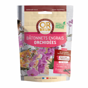 Bâtonnets Engrais Orchidées x25 – OR BRUN