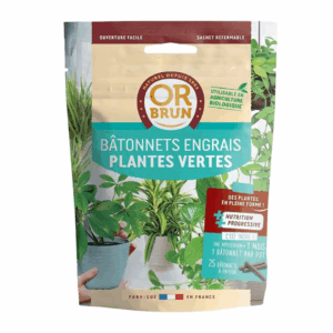 Bâtonnets Engrais Plantes Vertes x25 – OR BRUN
